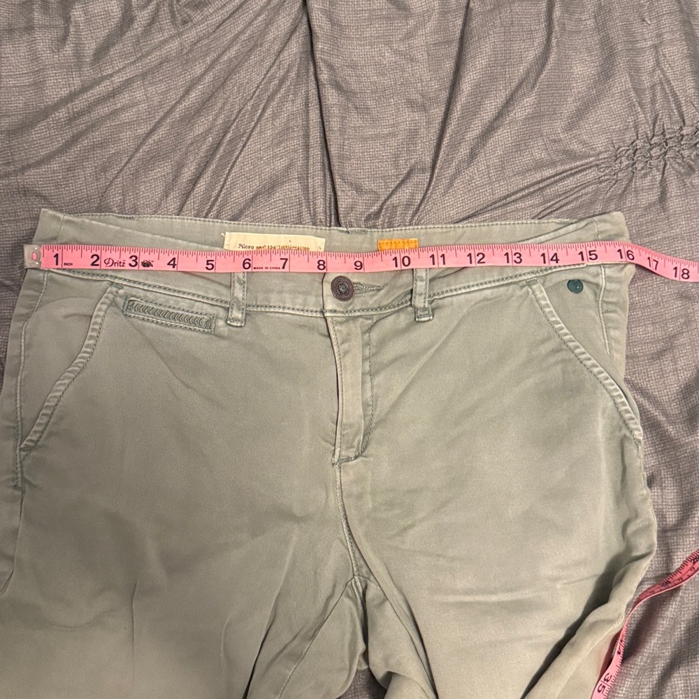 Anthropologie Pilcro & the letterpress green pants Sz 28 b1015 - Picture 3 of 8